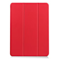 Miniatyrbillede 4 af 9: Til iPad Air 11 (2024) Etui Tre-fold Stativ Tablet Cover - Rød Red