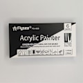 Miniatyrbillede 4 af 4: 2 stk 1 Sort 1 Hvid Akryl farvepen farvetusch til glas papir sten Black