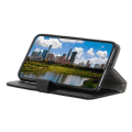 Pikkukuva 3 / 8: Litchi Wallet Stand Case for Nokia 7.3 Black