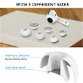 Miniatyrbillede 4 af 5: 2 par øretelefonspidser til Apple AirPods Pro 2, størrelse: S+L White