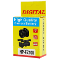 Miniatyrbillede 3 af 5: NP-FZ100 Li-ion batteri til Sony A7M3/A7R3/A7R111/ILCE-9/A6600/A9M2 osv Black