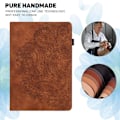 Miniatyrbillede 4 af 10: Til iPad 10.9 (2022) Tabletetui Cover Blomsterprægning - Brun Brown