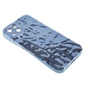 Pikkukuva 7 / 7: iPhone 15 TPU Kuori Elektroplating Rypistynyt Epätasainen Puhelimen Suojakotelo - Sininen Blue