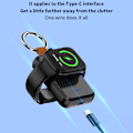 Miniatyrbild 10 av 10: Power Bank magnetisk laddare för Apple Watch Svart