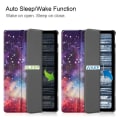Pikkukuva 7 / 11: Nokia T21 Trifold Stand Sleep Wake Tablet Cover Case - Galaxy Multicolor