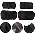 Miniatyrbilde 9 av 9: 2 stk Beskyttelseshjul Barnevogn Oxford stoff mot smuss str S for 14-16cm forhjul Black
