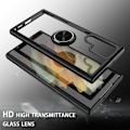 Miniatyrbillede 6 af 8: Samsung Galaxy S22 Ultra Fingerring Kickstand Hybrid Taske - Sort Black