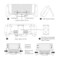 Miniatyrbillede 8 af 9: Kompatibel med Nintendo Switch + Switch Lite 2500mAh bærbar oplader Ladestation Stand Cover Black