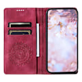 Miniatyrbillede 8 af 8: Til Samsung Galaxy S25 tegnebogscover Cover Shell Mandala Blomstermønster Red
