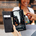 Miniatyrbillede 4 af 11: CASEME Retro tegnebog taske til iPhone 14 Pro - sort Black