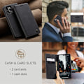 Miniatyrbillede 6 af 11: CASEME Retro tegnebog taske til iPhone 14 Pro Max - Sort Black