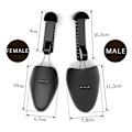 Pikkukuva 6 / 6: 2kpl säädettävä muovikenkä Shoe block Extender kenkäkoko - Nainen Black