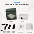 Miniatyrbilde 7 av 11: 4K projektor WiFi 6 Bluetooth 5.2 Android 11 1+8G hjemmeprojektor White