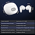 Miniatyrbillede 3 af 9: 150 Sprog Oversættelse Oversætter Smart Voice Bluetooth In Ear-hovedtelefoner - Hvid White
