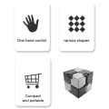 Miniatyrbild 5 av 7: Fidget Toy Stress Avslappning Infinite Cube Flip Kub Svart Svart