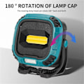 Miniatyrbillede 9 af 11: COB Magnetisk Spotlight Arbejdslys Bærbar nødlommelygte Blå Blue