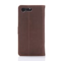 Miniatyrbillede 10 af 11: Retro tegnebog stativetui til Sony Xperia X Compact - Sort Black