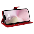 Miniatyrbilde 7 av 9: Lommebokdeksel til iPhone 16e – Geometrisk Linje Red