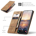 Pikkukuva 2 / 8: CASEME Retro Lompakkokotelo Samsung Galaxy S23+ - Ruskea Brown