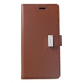 Miniatyrbillede 1 af 5: Mercury GOOSPERY Rich Diary till iPhone XS Max - Brun Brown