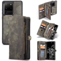 Miniatyrbilde 1 av 11: CASEME Samsung Galaxy S20 Ultra Retro Lær Lommebok-deksel - Grå Grey