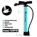 Miniatyrbilde 9 av 9: 120PSI Sykkelpumpe Luftinflator Vei MTB Sykkel Dekk Blue one size