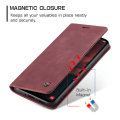 Pikkukuva 7 / 7: CASEME Retro Lompakkokotelo Samsung Galaxy A54 - Viininpunainen Red