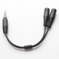 Miniatyrbild 3 av 7: 3.5mm Stereo Audio hane hona Hörlurs & Mic Splitter Adapter Svart