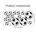 Miniatyrbild 8 av 8: Fotbollsmönster Väggdekal Fotbollsdekal för barnrum Pojke sovrum Vit