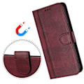Miniatyrbillede 2 af 10: Til Motorola Edge 60 5G / 60 Fusion 5G Etui Pung Stand Retrostruktur Red