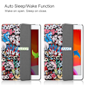 Miniatyrbild 5 av 9: Apple iPad 10.2 Slim fit tri-fold fodral - Graffiti Pattern multifärg
