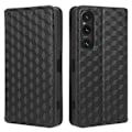 Pikkukuva 1 / 8: Rhombus Lompakkokotelo Sony Xperia 1 V - Musta Black