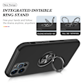 Miniatyrbillede 4 af 7: iPhone 13 Mini Finger Ring Kickstand Hybrid Case Black