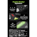 Miniatyrbilde 5 av 11: Bluetooth trådløs spillkontroller med mottaker kompatibel med Steam PC Android iOS Nintendo Switch - Svart Black