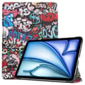 Miniatyrbilde 1 av 8: Etui for iPad Air 11 (2024) - Tri-fold Stativ Tablettdeksel - Graffiti Multicolor