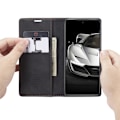 Miniatyrbillede 6 af 11: CASEME Retro tegnebog taske til Xiaomi Redmi Note 9 Pro Black