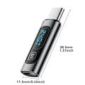 Miniatyrbild 5 av 9: USB-C hane till USB-C hona 240W Power Meter Tester Digital Svart