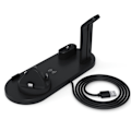 Miniatyrbild 9 av 11: Laddningsstation Lightning Micro Usb-C QI roterbar Svart