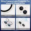 Miniatyrbillede 3 af 5: Til iPhone 15 / 15 Plus Lens Glitter Gold