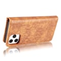 Miniatyrbillede 5 af 11: DG.MING For iPhone 13 Mini Stylish Wallet Case - Brown Brown