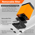Miniatyrbillede 4 af 5: 7800mAh elektrisk campingbruser med smart temperaturovervågning + 3 spraytilstande Orange