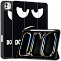 Miniatyrbillede 1 af 5: Til iPad Pro 11 (2024) Etui Tre-fold Stativ Tablet Cover med Pen Holder - Don't Touch Multicolor