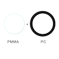 Miniatyrbillede 5 af 8: Huawei Watch GT2 42mm HAT PRINCE 3D PC Edge + PMMA hærdet glas Transparent