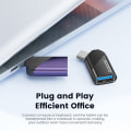 Miniatyrbild 7 av 8: TOOCKI USB-C hane USB 3.0 hona omvandlare 5 Gbps dataadapter Svart