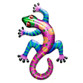 Miniatyrbillede 1 af 3: Gecko Lizard Vægskilt Have Ornament 14x21,8x0,8cm - Lyserød Pink