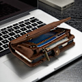 Pikkukuva 7 / 10: CASEME iPhone 6s 6 Retro Split läder plånboksfodral - Coffee Brown