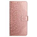 Miniatyrbild 3 av 8: Till Samsung Galaxy A16 5G / A16 4G Fodral med Kortfack och Mandalamönster - Roséguld Guld