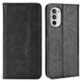Miniatyrbillede 1 af 6: Wallet Stand Flip Phone Case til Motorola Moto G52 - Sort Black