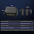 Miniatyrbillede 2 af 7: B19 150 Sprog Oversættelses Oversætter Smart Stemme Bluetooth In-Ear Hovedtelefoner Hvid White