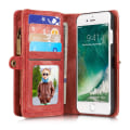 Miniatyrbild 10 av 11: CASEME iPhone 8 / 7 / SE Retro Split läder plånboksfodral - Röd Röd